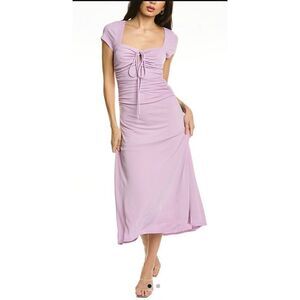 Cinq a Sept Janis Square Neck Pale Iris MIDI Dress NWT Size 2